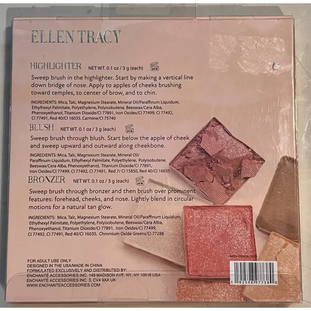 NWOT Ellen Tracy Highlight Blush Contour